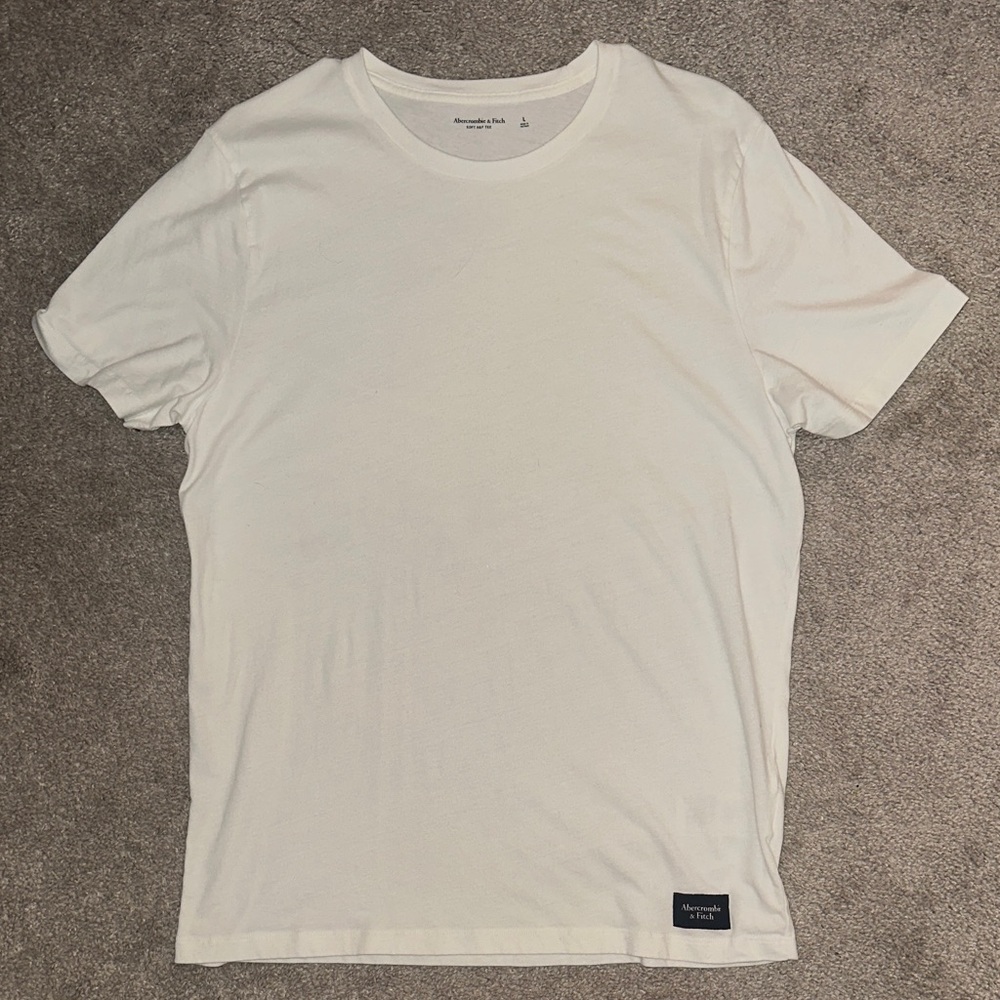 Abercrombie & Fitch Off-White Short Sleeve Tee